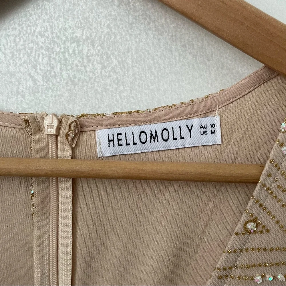 Hello Molly Cream Sequin Mini Dress - Picture 7 of 13